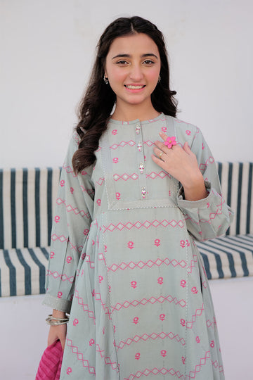 GBD-02977 | Grey & Multicolor | Casual 3 Piece Suit | Cotton Jacquard